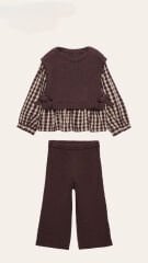 Ekose Gömlek Triko Takım