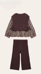 Ekose Gömlek Triko Takım