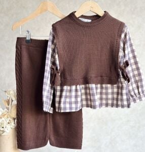 Ekose Gömlek Triko Takım