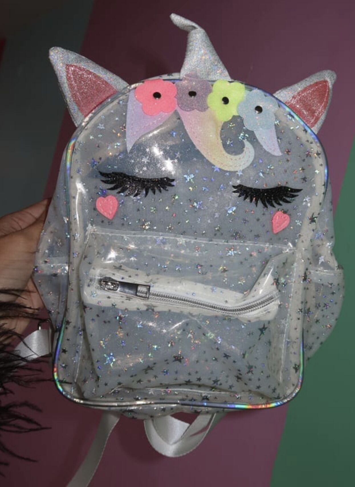 Şeffaf Unicorn Sırt Çantası
