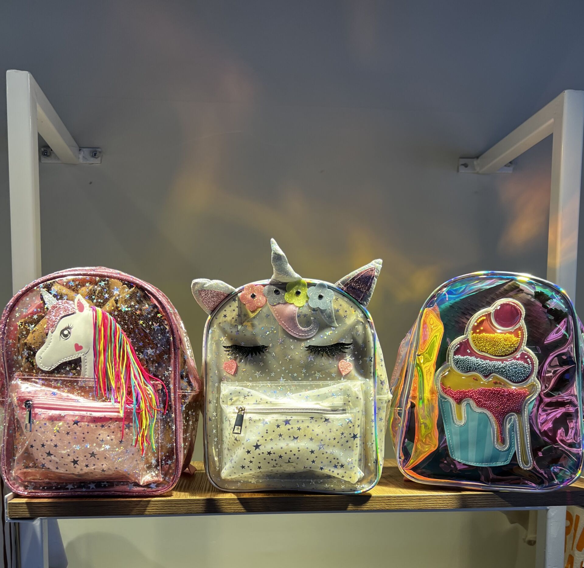 Pembe Şeffaf Unicorn Sırt Çantası