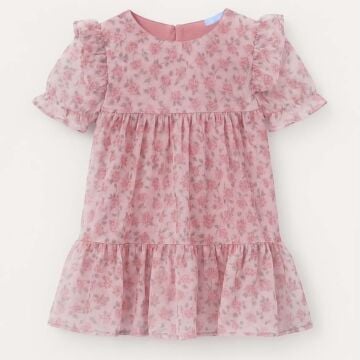 La’Ciel Paris Tül Çiçek Desenli Elbise