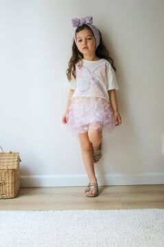 Kelebekli Etekli Takım Karışık Renk