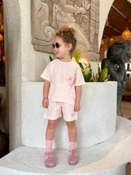 La’Ciel Pembe Şortlu Takım