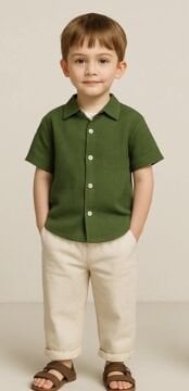 Yeşil Gömlek Pantolon Takım