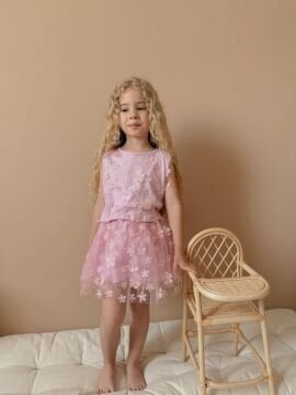 Çiçek İşlemeli Takım