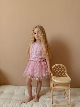 Çiçek İşlemeli Takım