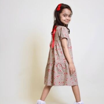 Kiraz Baskılı Elbise