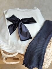 Kadife Kurdele Detaylı Takım