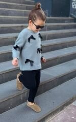 Kurdele Detaylı Triko Takım