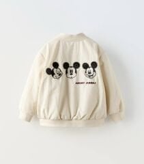 Mickey İşlemeli Bomber Ceket