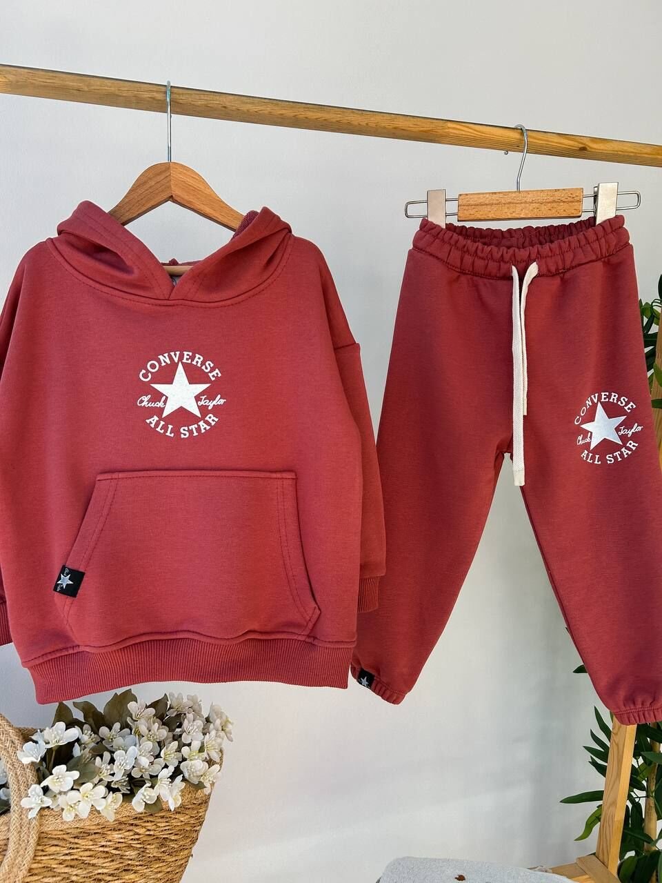 Kapüşonlu Converse Takım