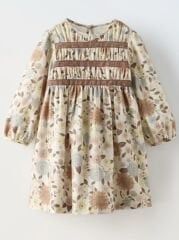 Yelekli Çiçek Desenli Elbise