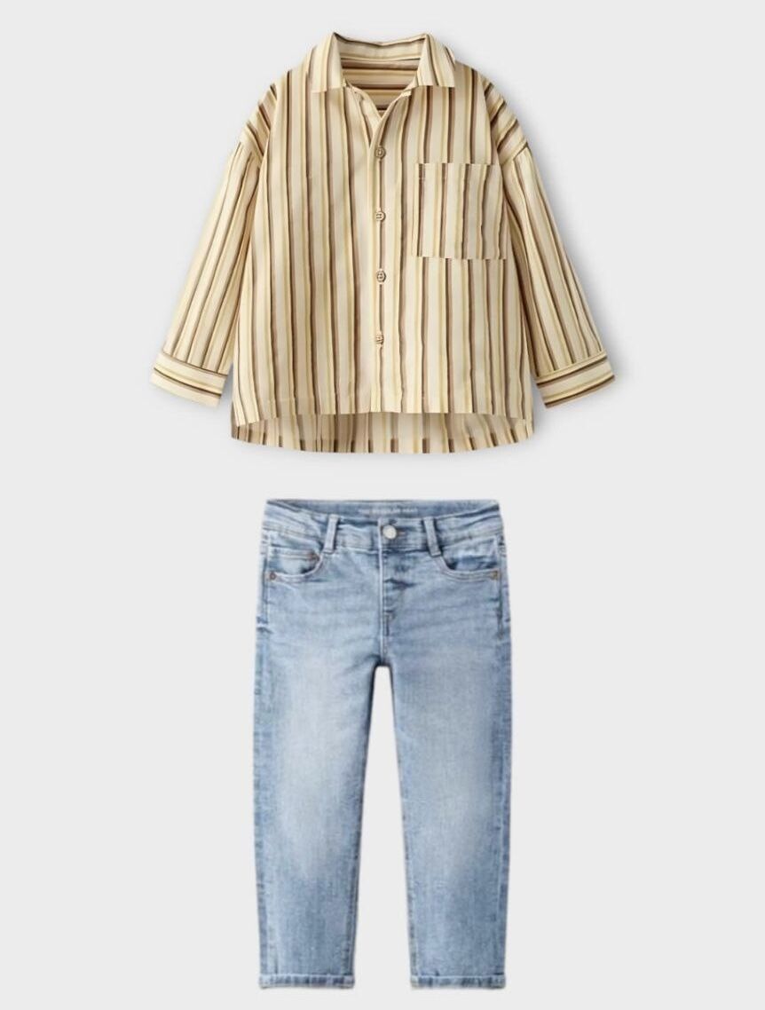 Gömlek Kot Pantolon Takım