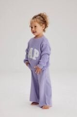 Punch İşlemeli Lila Triko Takım