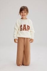 Punch İşlemeli Krem Kahve Triko Takım