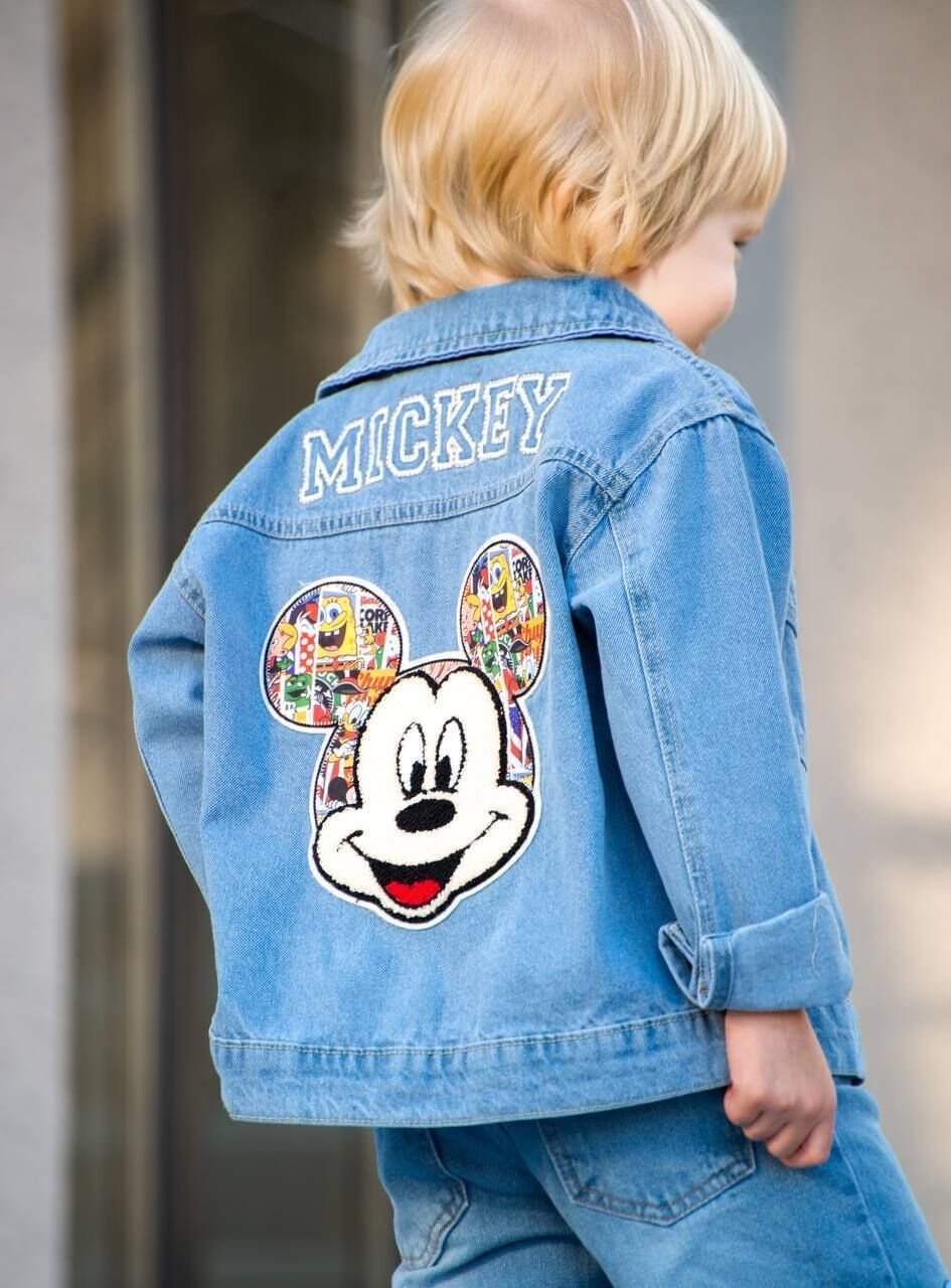 Unicex Mickey Punch İşlemeli Kot Ceket