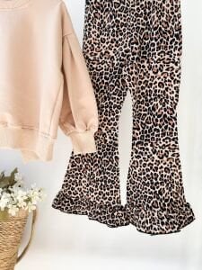 Leoparlı İspanyol Paça Taytlı Takım