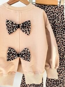 Leoparlı İspanyol Paça Taytlı Takım