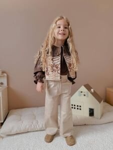 İşlemeli Yelek Bluz Pantolon Takım