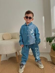 Kontrast Mickey Erkek Çocuk Kot Takım
