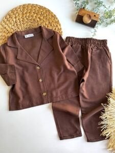 Kahverengi Ceket Takım