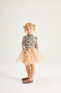 Leopar Tütülü Elbise