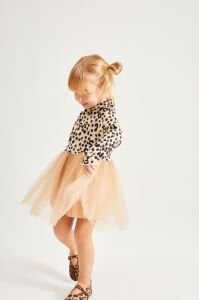 Leopar Tütülü Elbise