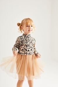 Leopar Tütülü Elbise