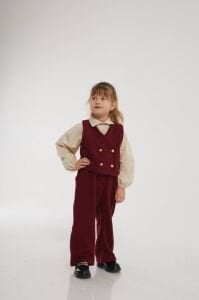Bordo Kaşe 3’lü Takım