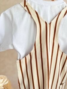 Çizgili Tulum Tişört Takım