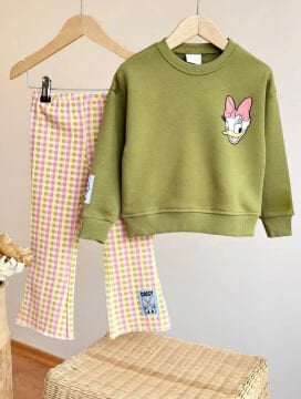 Daısy Duck Yeşil Desenli Takım