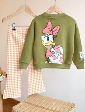 Daısy Duck Yeşil Desenli Takım