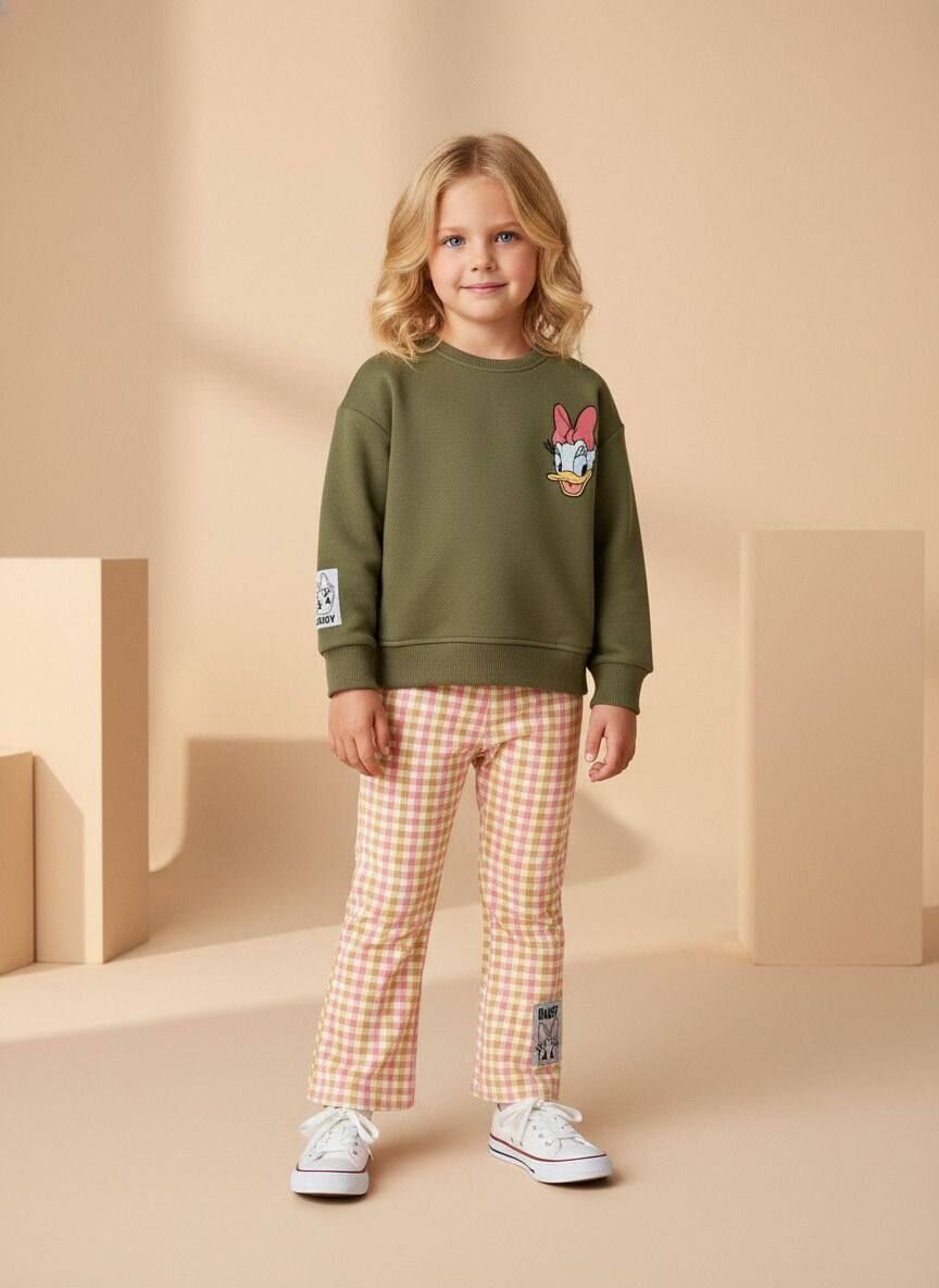 Daısy Duck Yeşil Desenli Takım