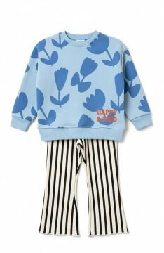 Happy Kind Mavi Desenli Takım