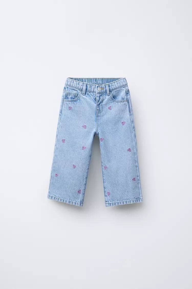 Nakış İşlemeli Kot Pantolon