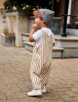 Çizgili Tulum Tişört Takım