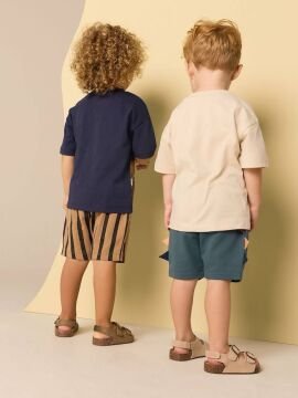 Krem Dino Şortlu Takım