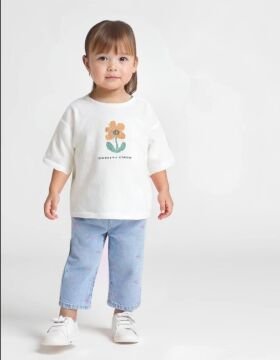 Çiçek Baskılı Tişört